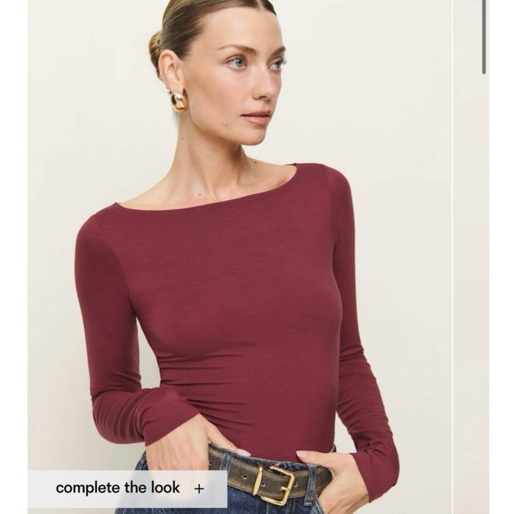 NWOT Reformation Wiley Knit Top in Chianti SZ M